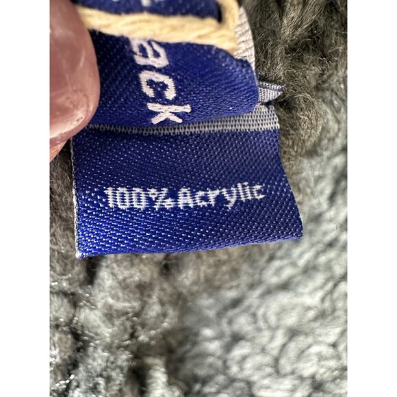 Hat Attack Chucky Ribbed Knit Beanie with Pom Pom Charcoal One Size NWT - Picture 3 of 4